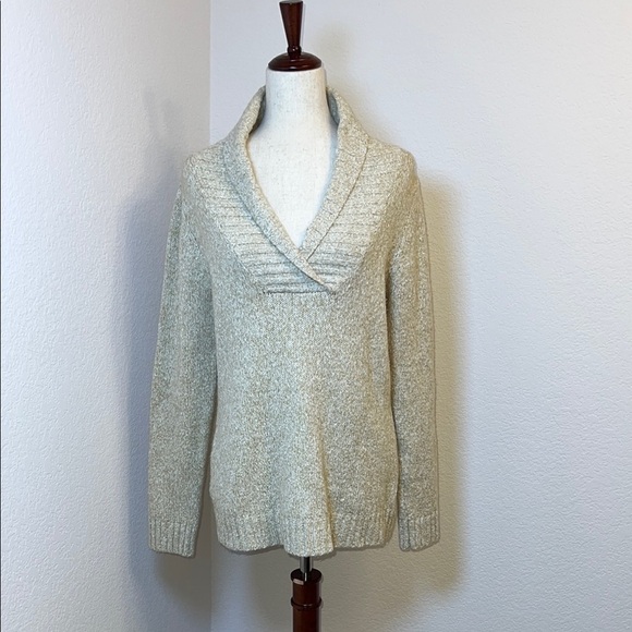 Covington Cream Cowl Neck Sweater with Textured‎ Knit Size Medium - Picture 1 of 7